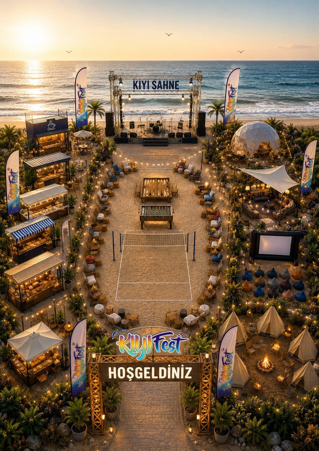 Festival alanı kuşbakışı